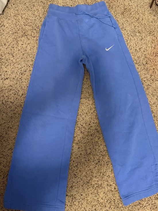 Nike Pants - Nike Periwinkle Wide-Leg Sweatpants with White Swoosh